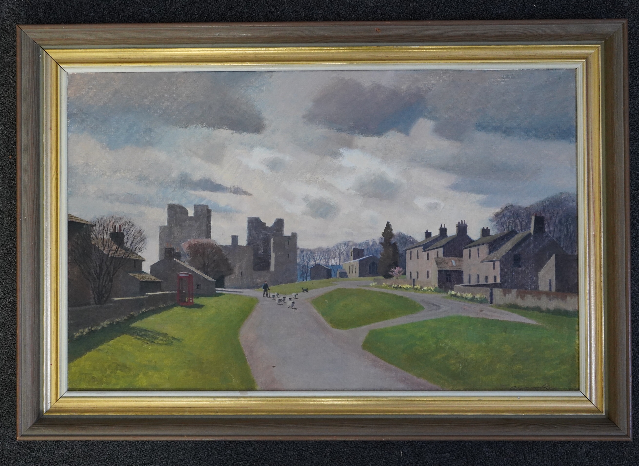 Anne Isabella Brooke (British, 1916-2002), Castle Bolton, Wenseydale, oil on canvas, 35 x 55cm